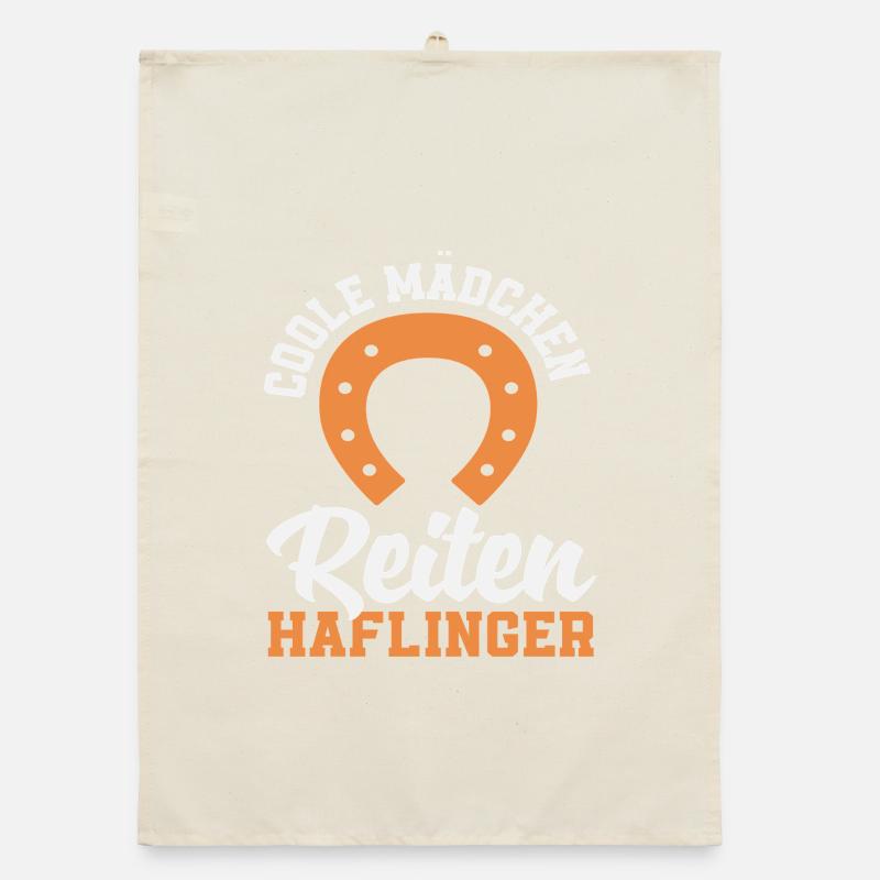 Coole Mädchen Reiten Haflinger Pony Pferd Organic Geschirrtuch