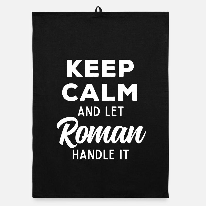 Keep Calm Lass Roman das regeln Lustiger Spruch Organic Geschirrtuch