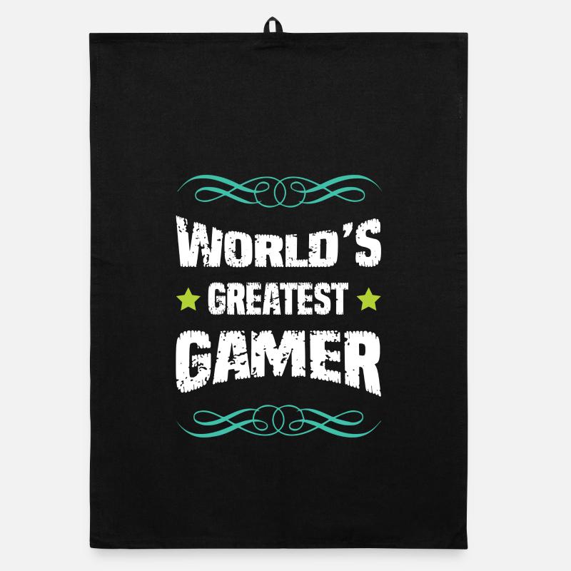 Weltbester Gamer – Distressed Design Organic Geschirrtuch