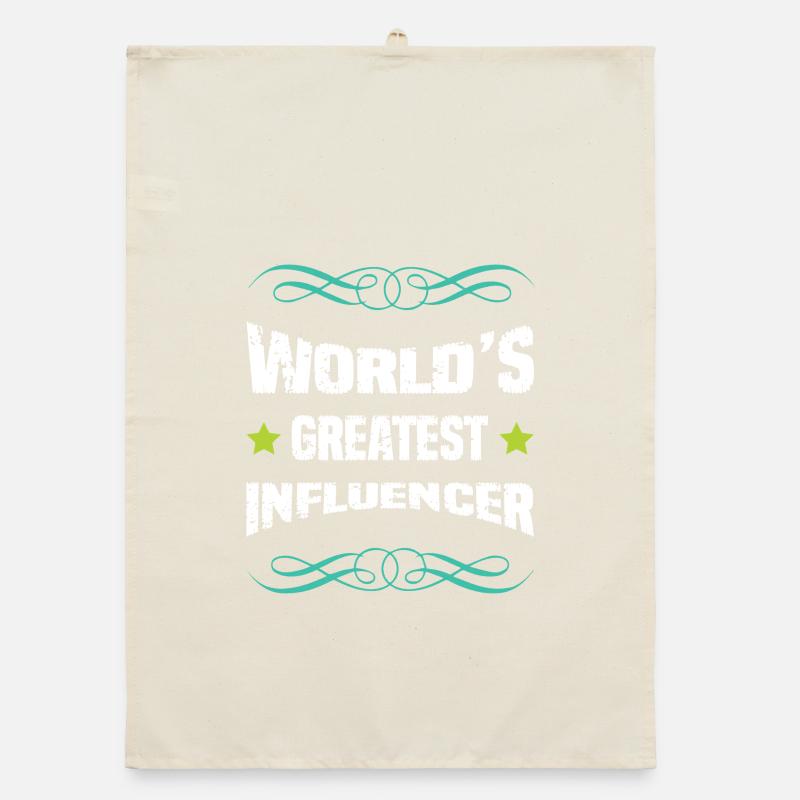 Weltbester Influencer Organic Geschirrtuch