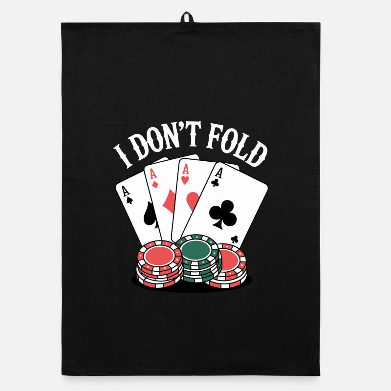 Fold Poker Cards Organic dish towel
