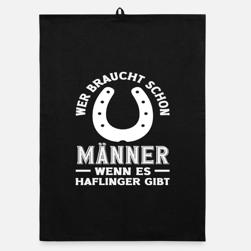 Who Needs Men Haflinger Pony Riding Organic dish towel