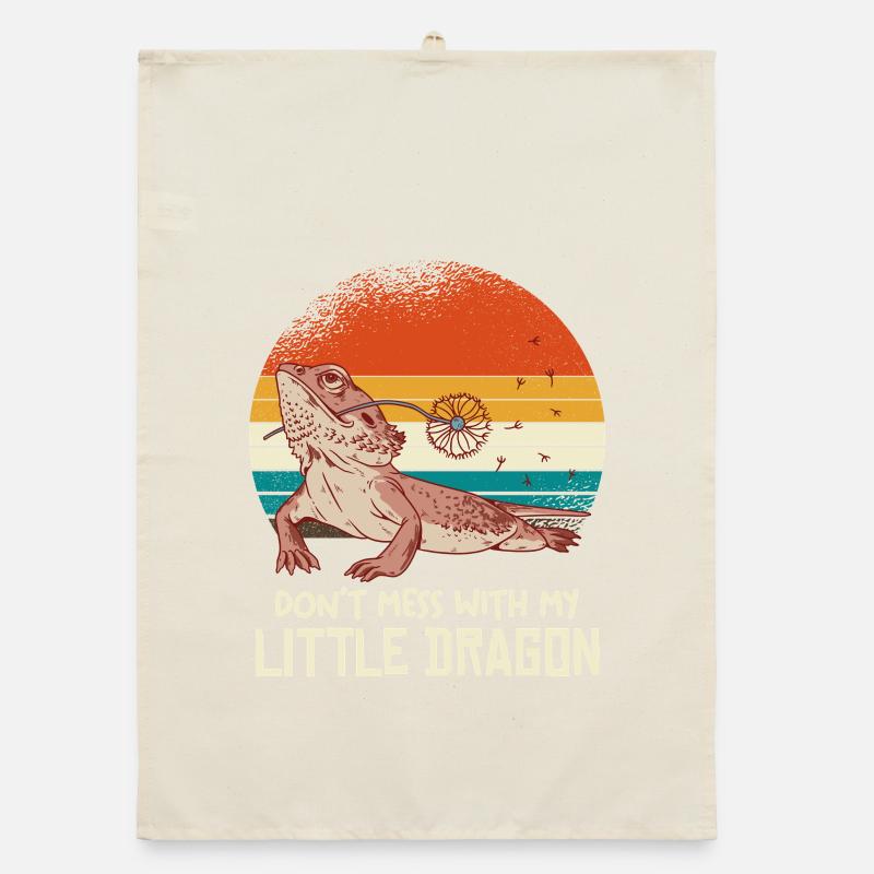 Little Dragon Sticker Doesn't Bother Me Organic dish towel