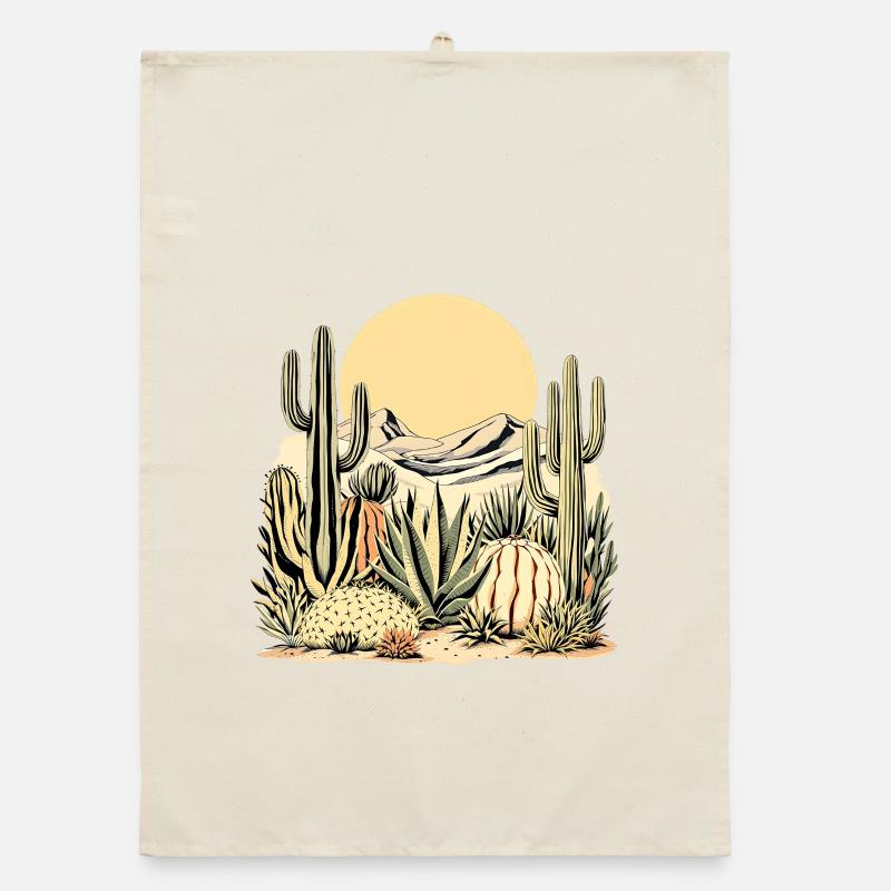 Boho Nature Cacti Organic dish towel