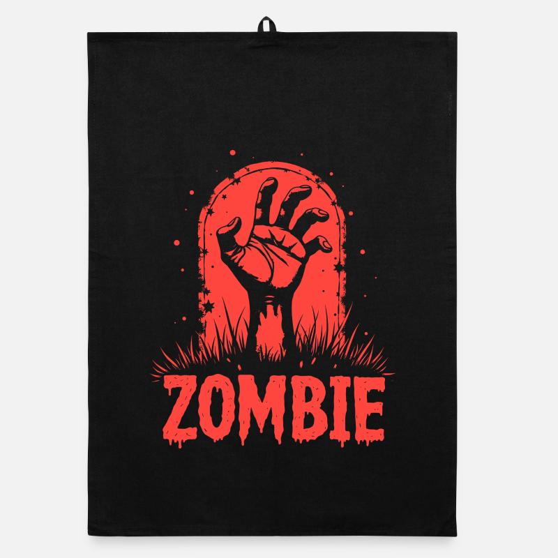 Apokalypse Zombie Hand Organic Geschirrtuch