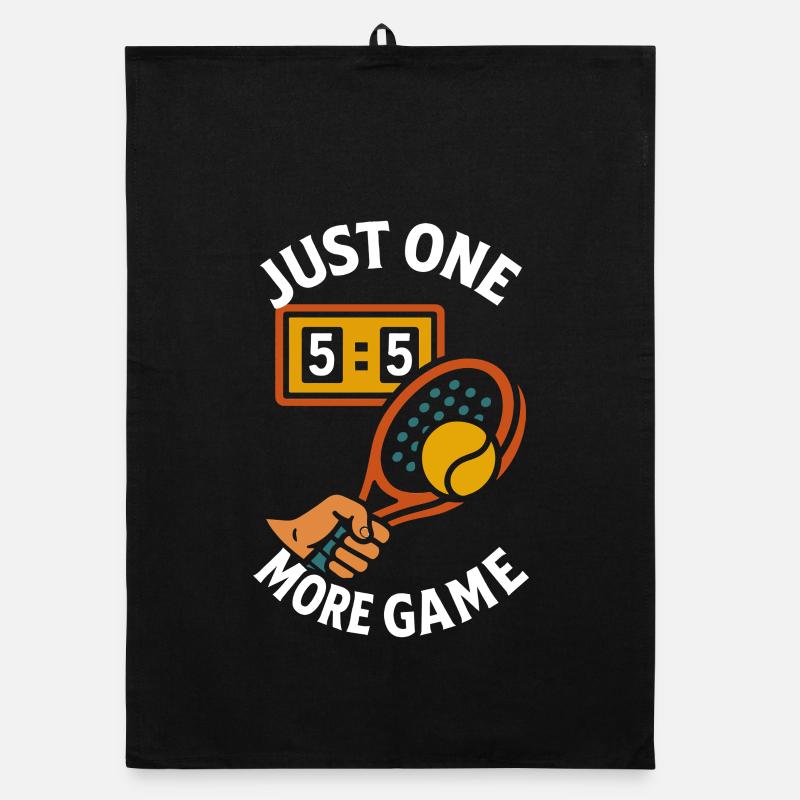 Padel Just One More Game design amusant Torchon bio