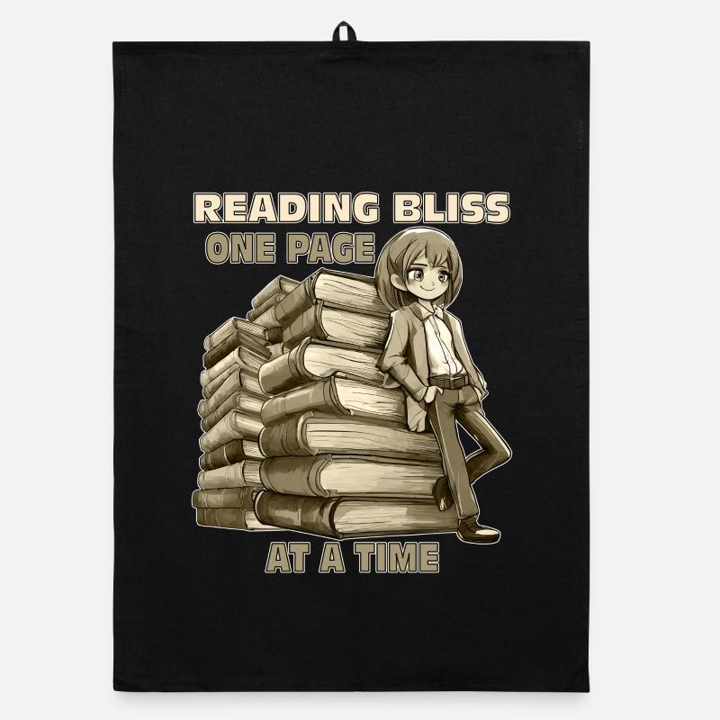 BÜCHER READING BLISS ONE PAGE AT A TIME Organic Geschirrtuch