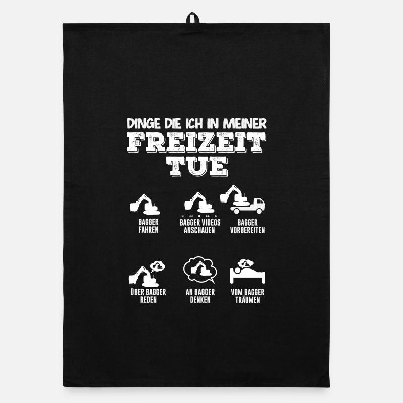 Bagger Freizeit – Fahren, Träumen, Reden Organic Geschirrtuch