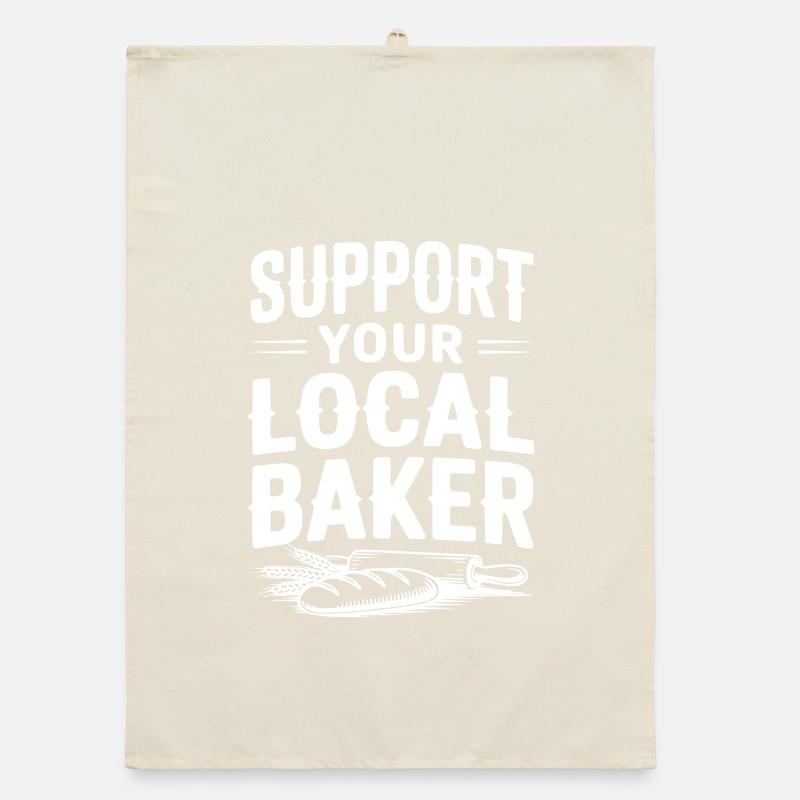 Support Your Local Baker Organic dish towel