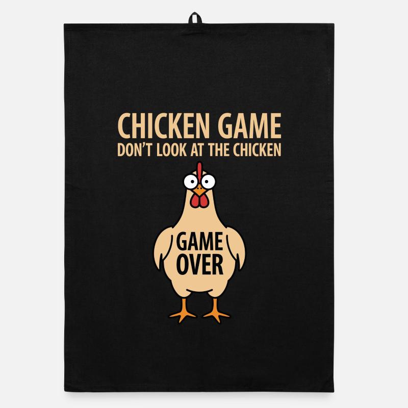 Game Theory Chicken Game Don't Look at the Chicken Organic dish towel