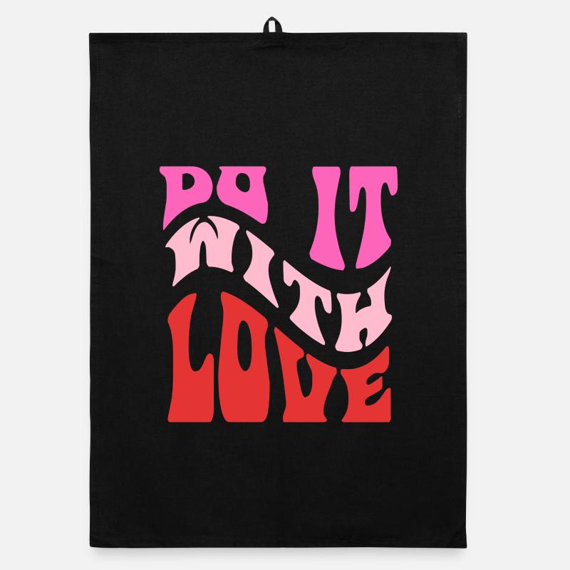 Lettrage rétro It It Love Torchon bio