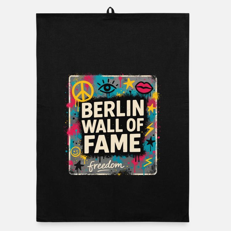 Mur de la renommée de Berlin Art de rue Torchon bio