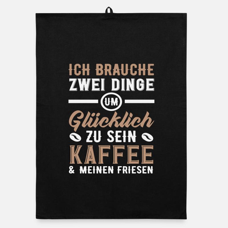 Friese Kaffee Pferd Pferdemädchen Reiten Ponyfans Organic Geschirrtuch