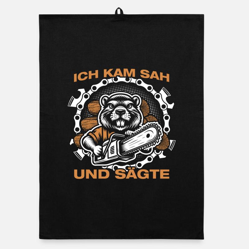 Wood Making Chainsaw Lumberjack Lumberjack Lumberjack Organic dish towel