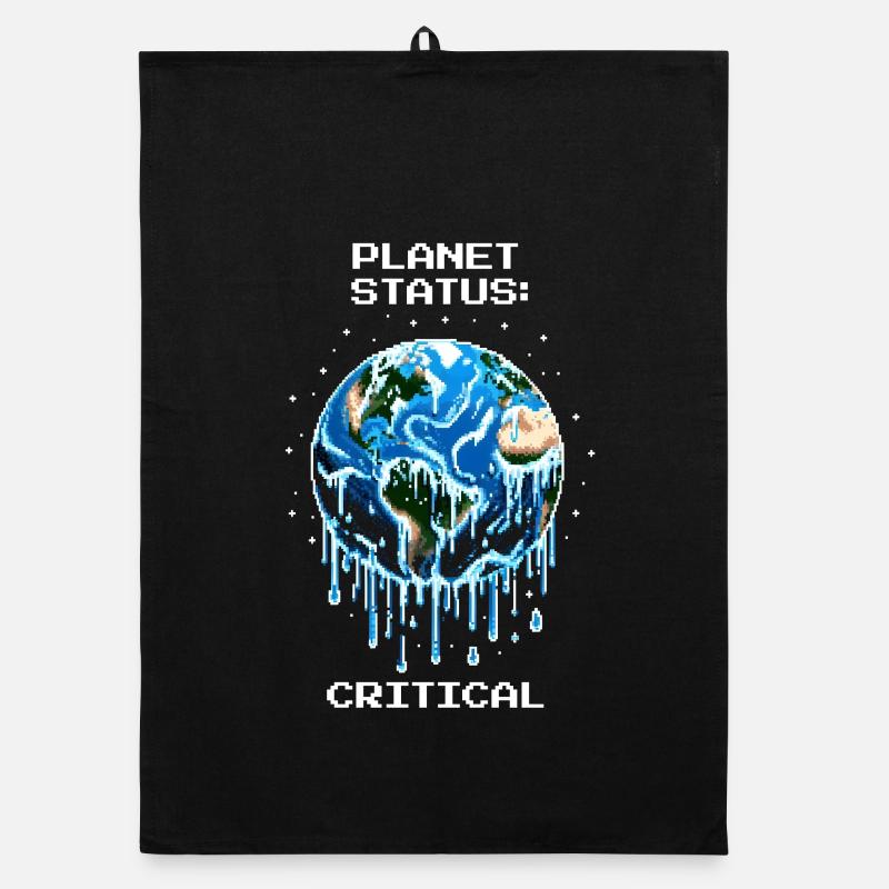 Planet Status: Critical | Climate Change, Earth Organic dish towel