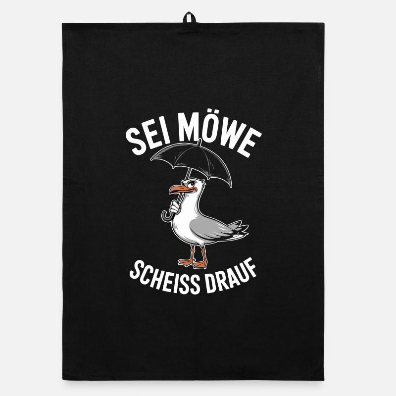  Sei Möwe Scheiss Drauf Humorvolle Möwe mit Organic Geschirrtuch