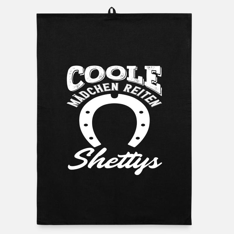 Coole Mädchen Reiten Shettys Pferdemädchen Reiten Organic Geschirrtuch