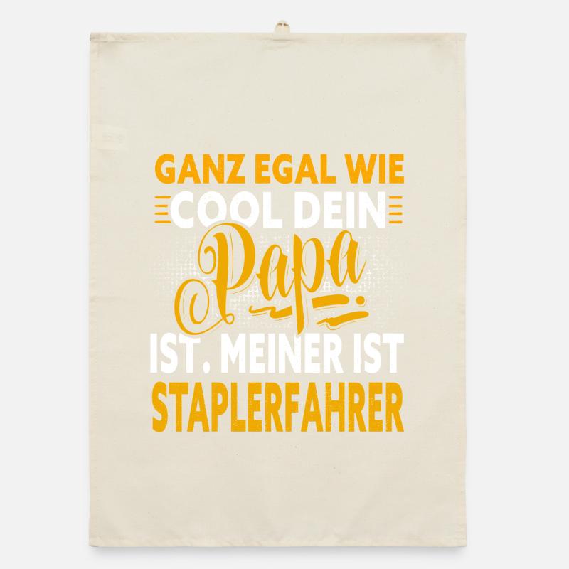 Forklift driver dad Organic dish towel