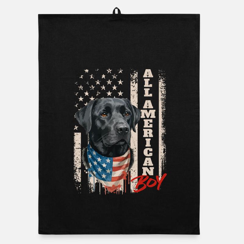 All American Boy Lab Hunting Marsh Vibe Organic dish towel
