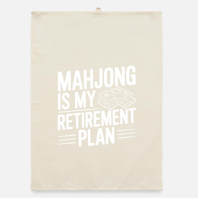 Mahjong is My Retirement Plan Organic dish towel