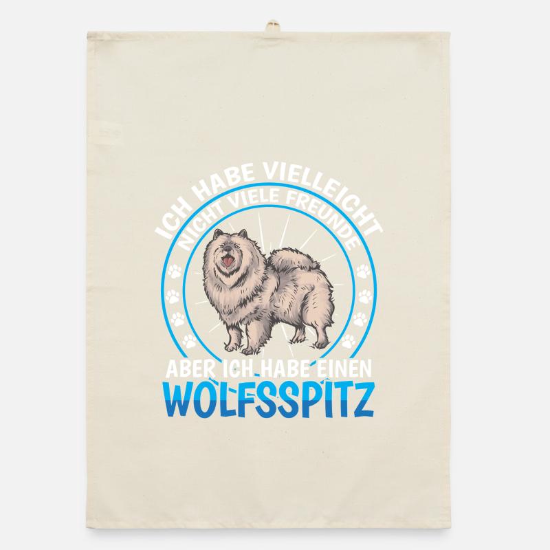 Wolfsspitz ist Freund Deutscher Wolfsspitz Organic Geschirrtuch
