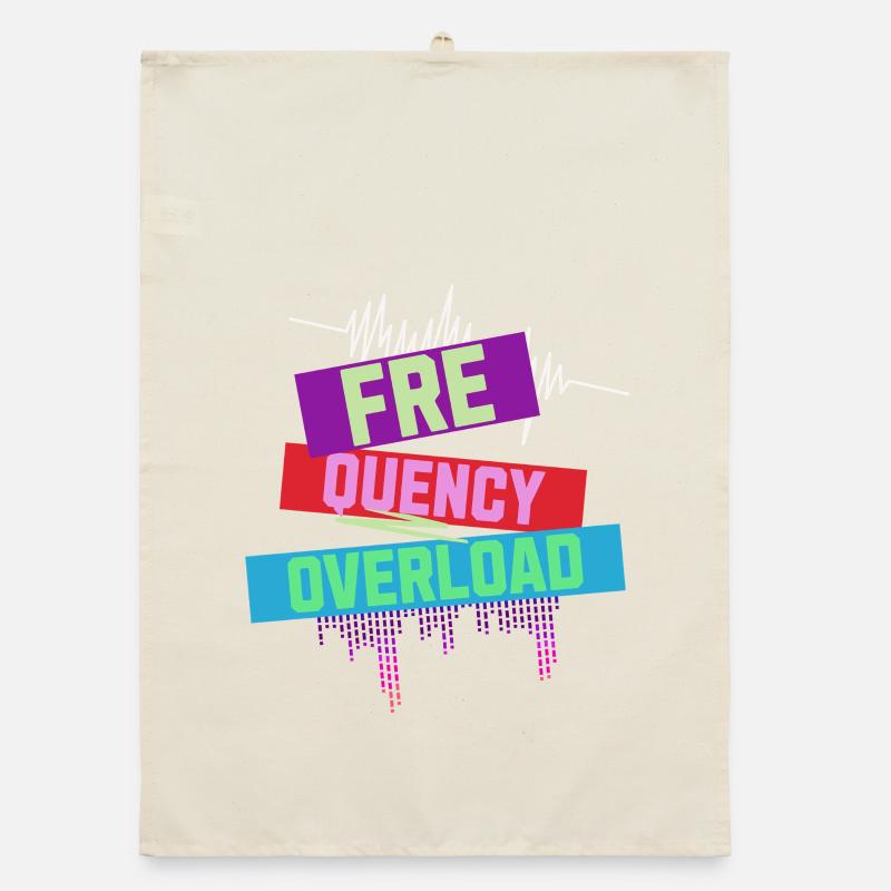 Frequency Overload Rave EDM Organic dish towel