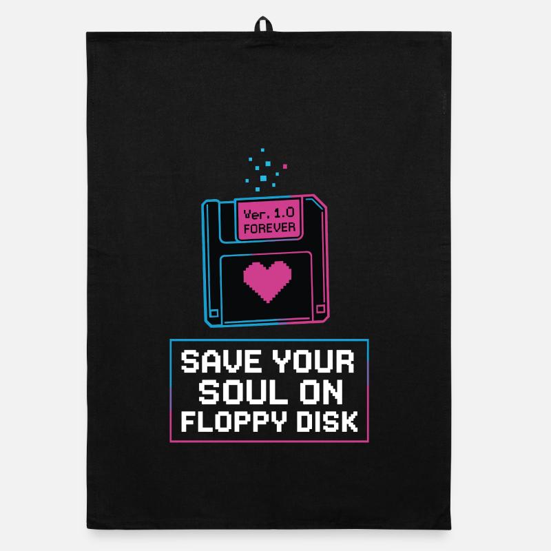 Speichere Deine Seele Auf Floppy Disk Organic Geschirrtuch