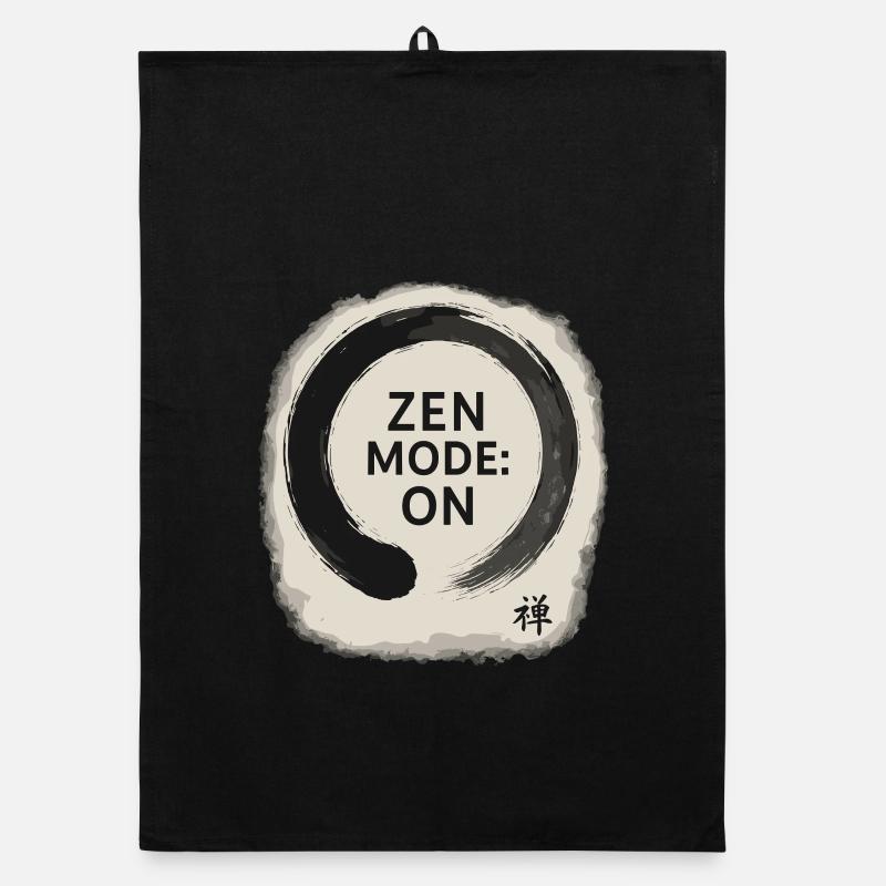 Mode Zen activé – Conception minimaliste de la pleine conscience Torchon bio
