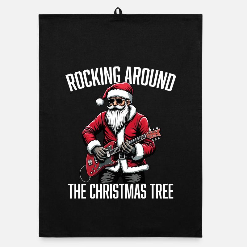 Rocking around the Christmas Tree Organic dish towel