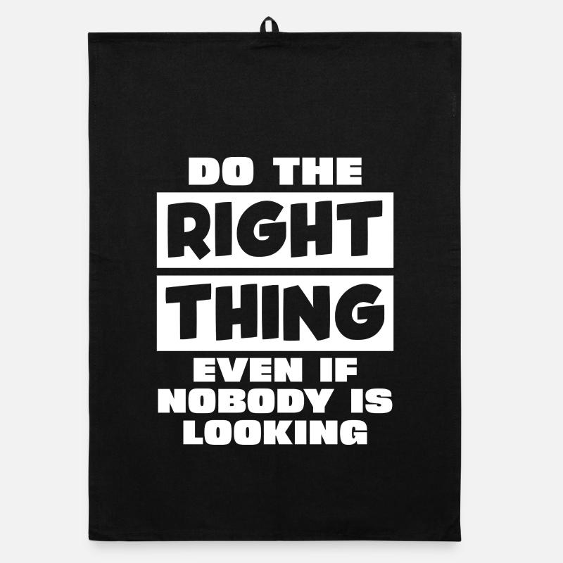 Act correctly when no one can see Organic dish towel