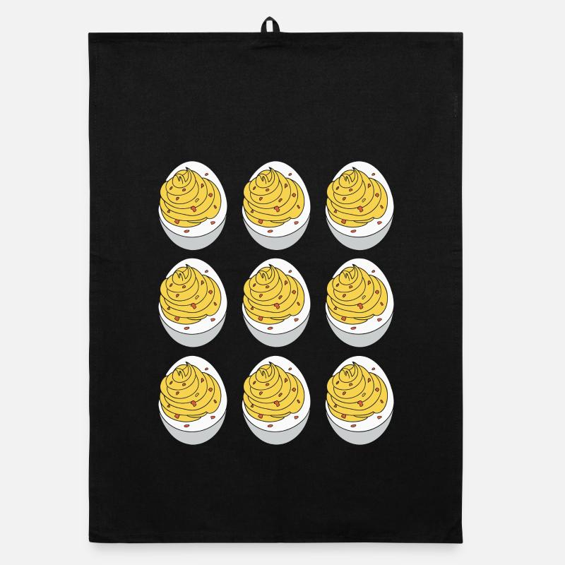 stuffed eggs Organic dish towel