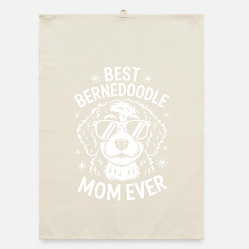 Bernedoodle Spruch Mama Witz Bernedoodle Geschenk Organic Geschirrtuch
