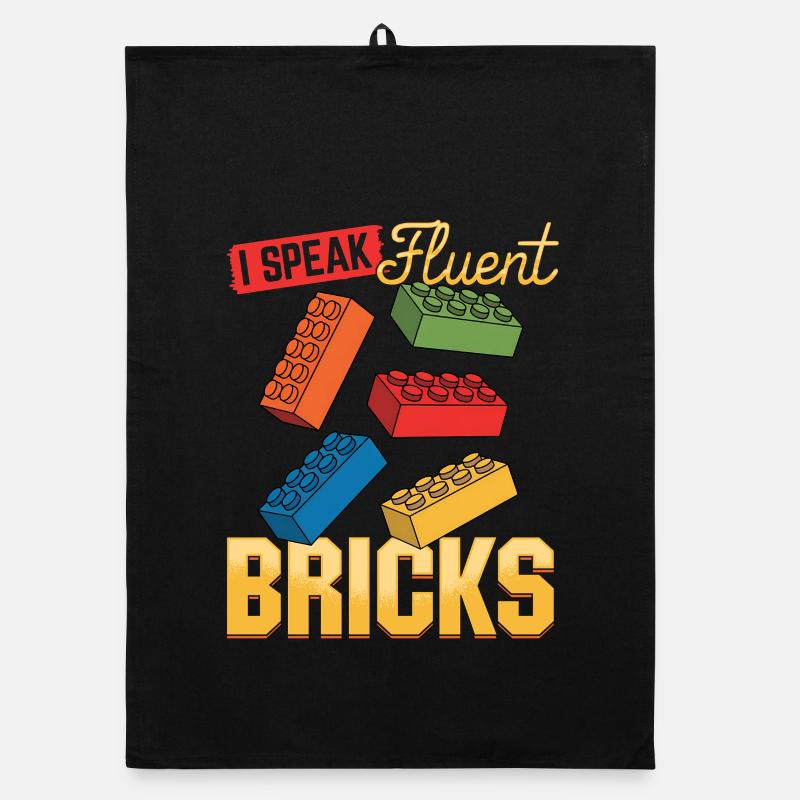 Building Blocks Kids Brick Builder Organic dish towel