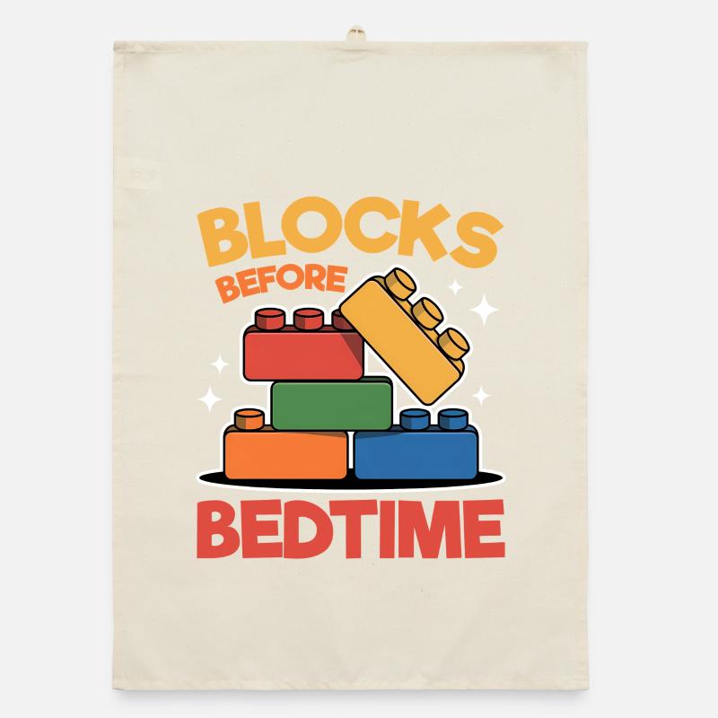 Building Blocks Kids Brick Builder Organic dish towel
