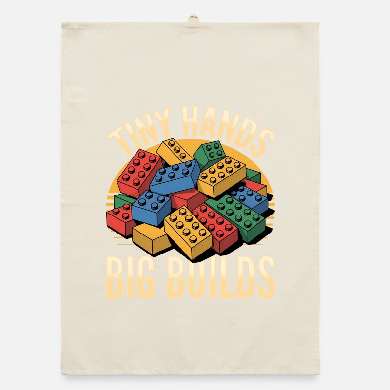 Building Blocks Kids Brick Builder Organic dish towel