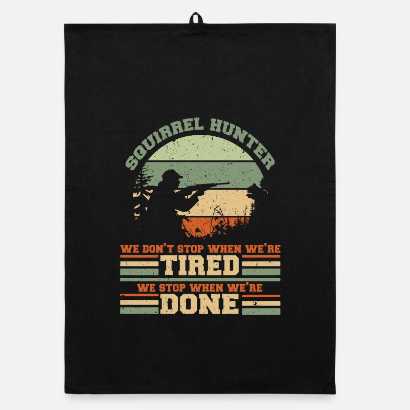 Squirrel Hunter Tree Rat Organic dish towel