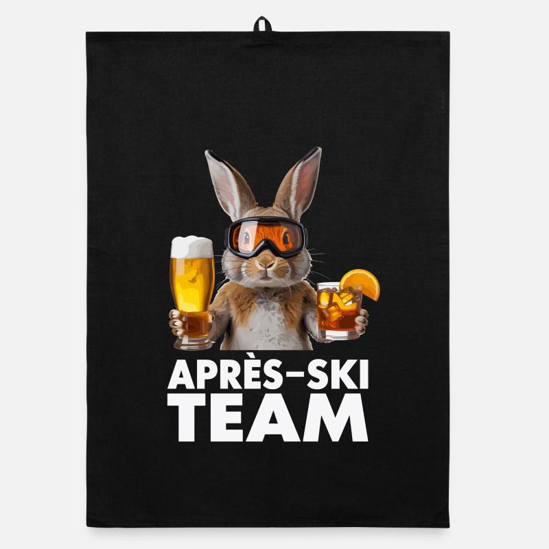 Après-Ski Häschen Team Organic Geschirrtuch