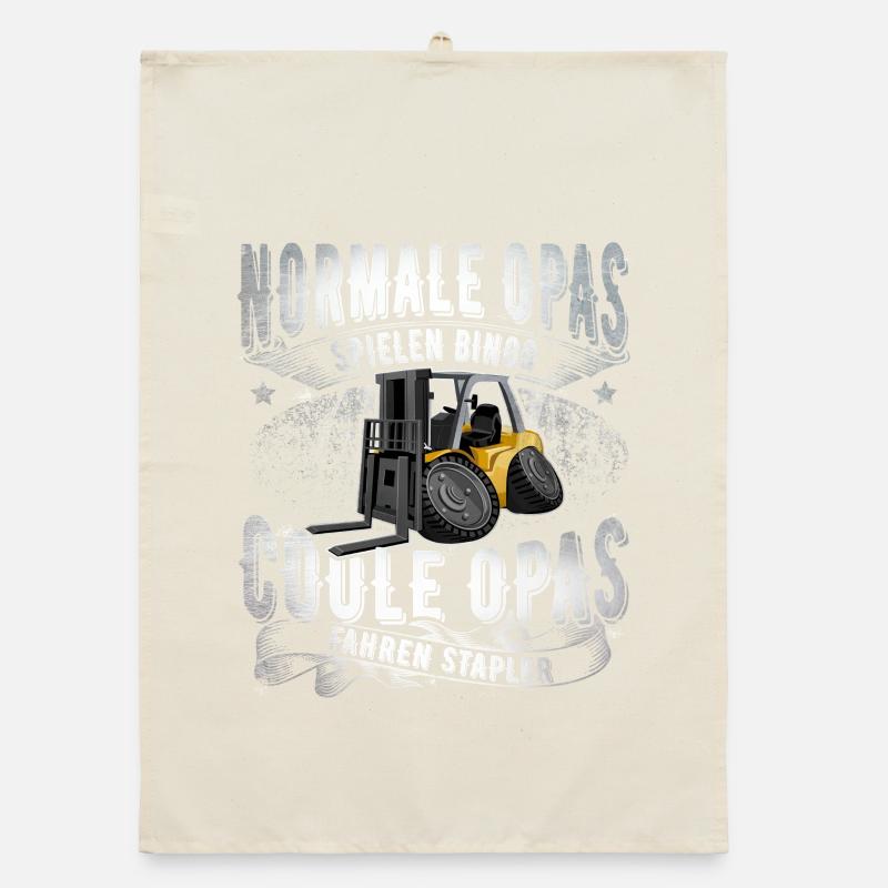 Staplerfahrer Opa Organic Geschirrtuch