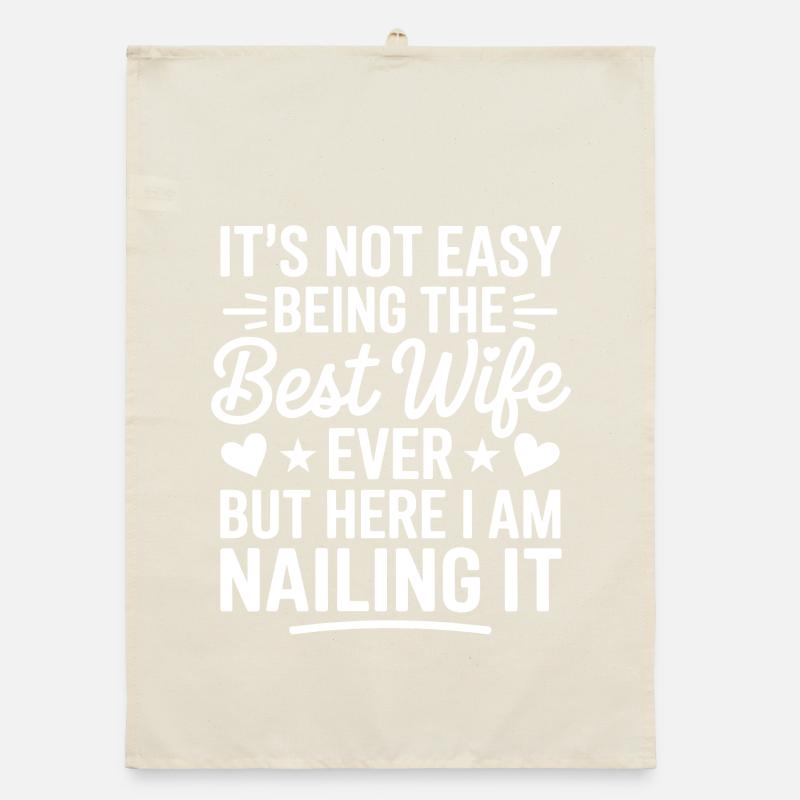 Ehefrau Spruch Ehefrauen Lustiges Ehefrau Geschenk Organic Geschirrtuch