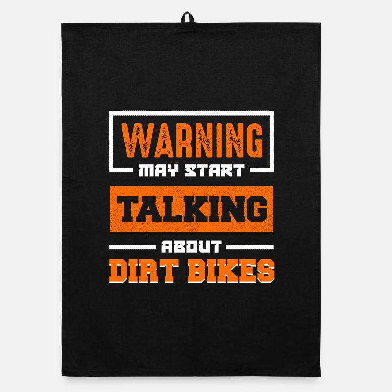 Warnung: Dirt Bikes Gespräch Start Organic Geschirrtuch