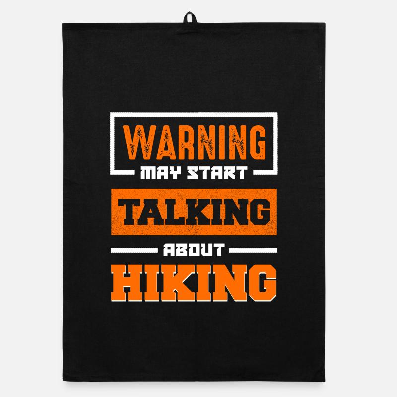 Warning May Start Talking Hiking Organic Geschirrtuch