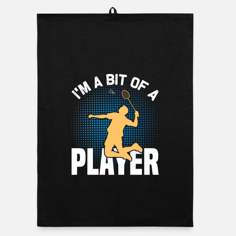 Badminton Design - A Little Badminton Player Organic dish towel