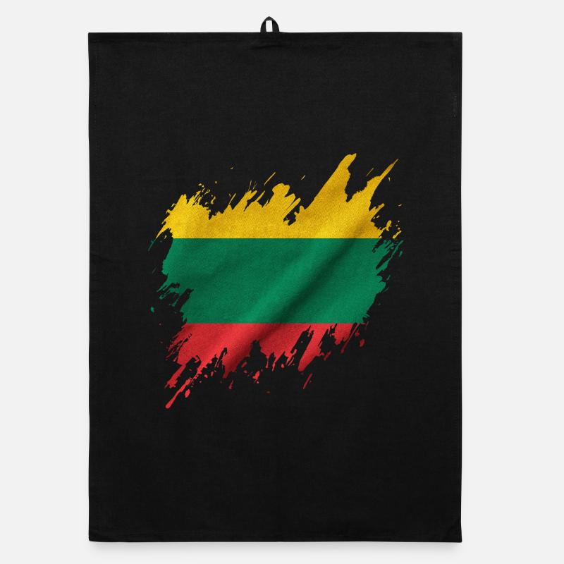 Lithuanian flag, torn style Organic dish towel