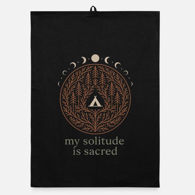Solo Camping Introverted Camper Quiet Organic dish towel