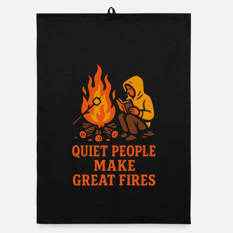 Solo Camping Introverted Camper Quiet Organic dish towel