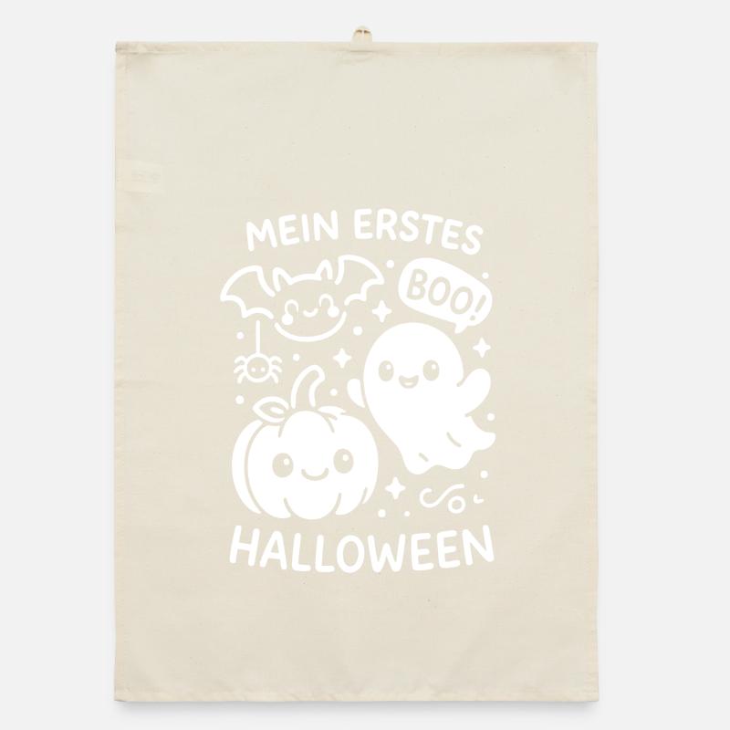 My First Halloween - Pumpkin and Ghost Organic dish towel