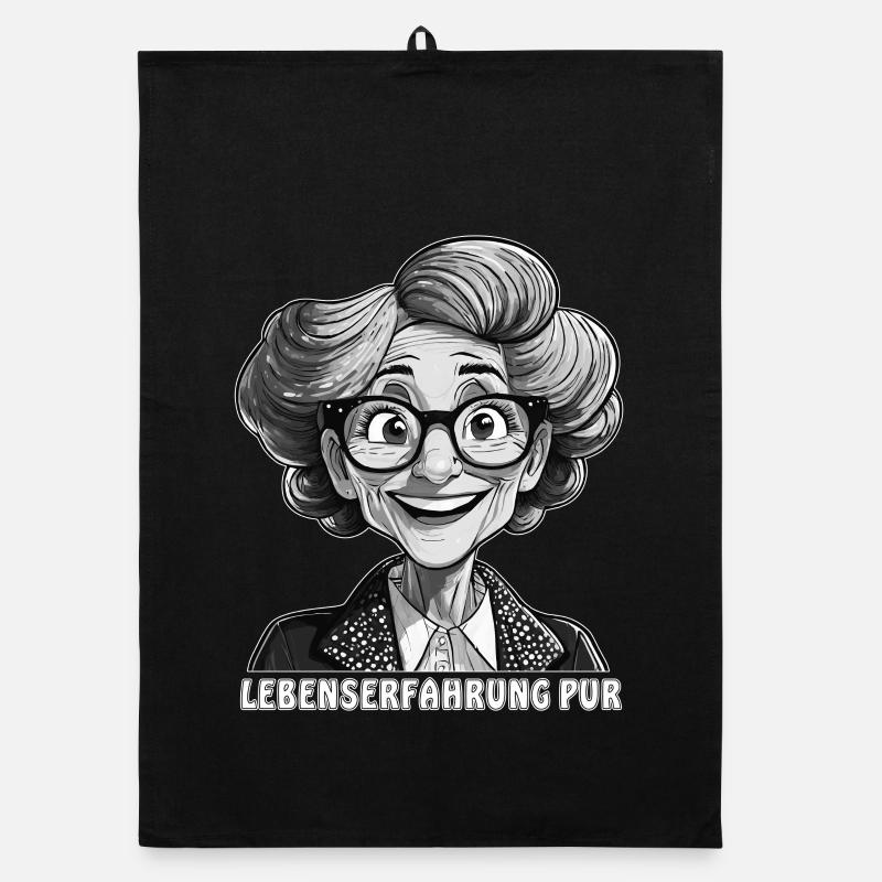 FEMME ÂGÉE EXPÉRIENCE DE VIE PURE Torchon bio