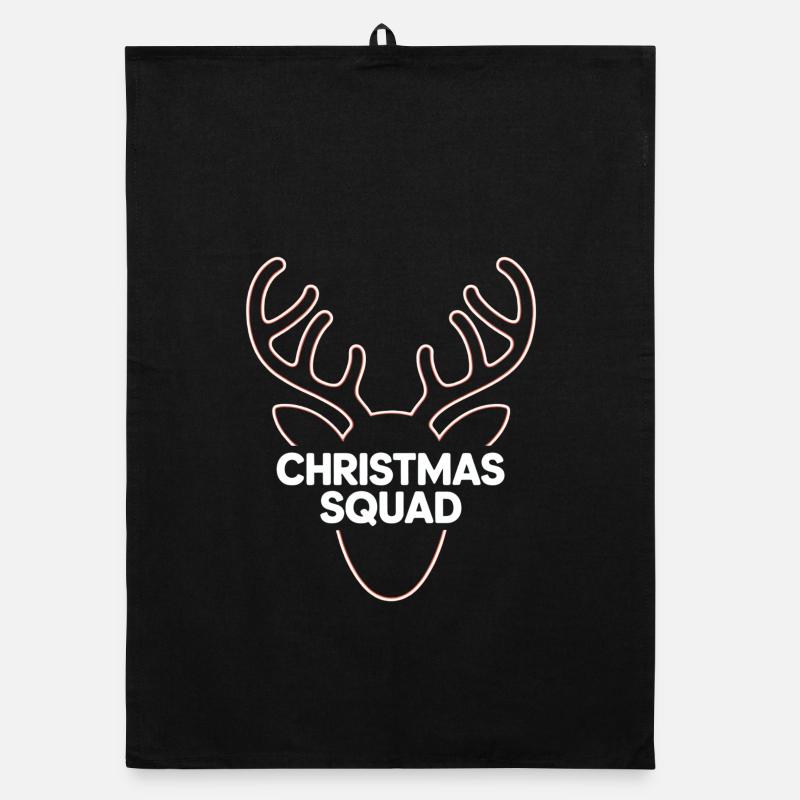 Neon Hirsch Geweih Christmas Squad Organic Geschirrtuch