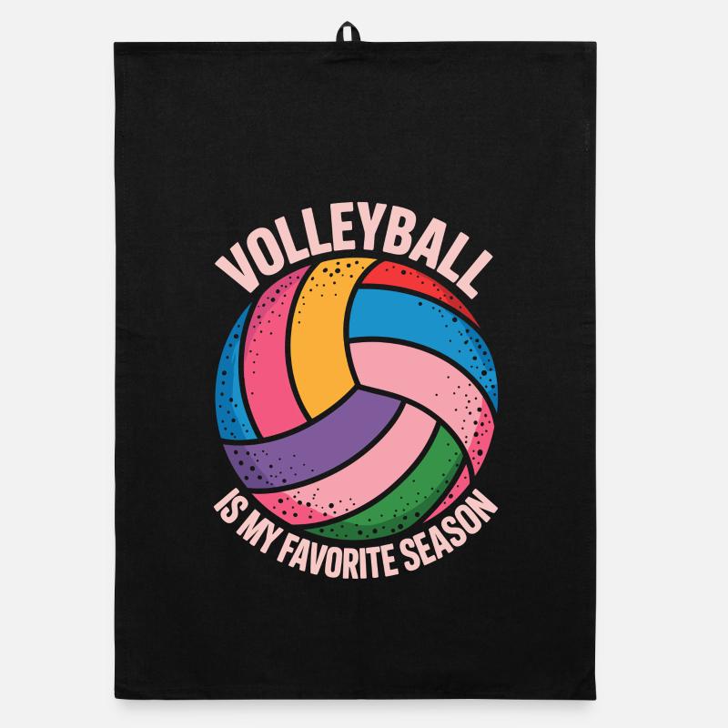 Le volley-ball est ma saison préférée Torchon bio