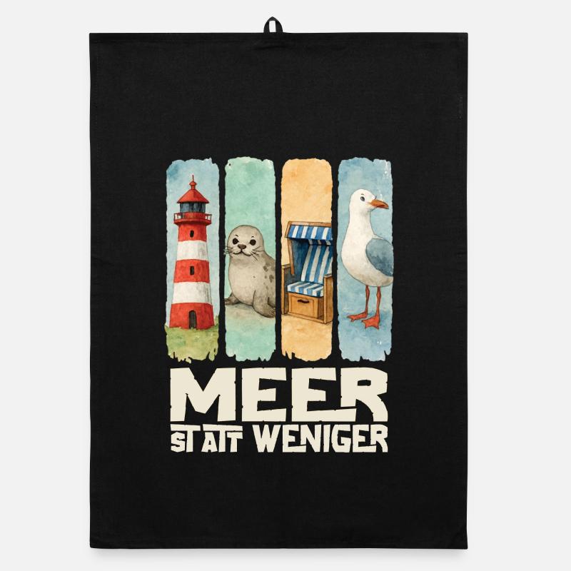Phare de Moin, chaise de plage avec phoques, côte des mouettes Torchon bio